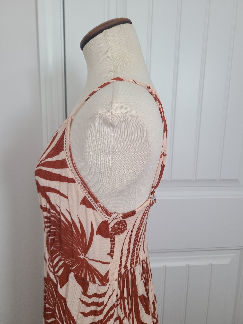 Tropical Print Maxi Dress Women's Size M Resort Summer Vacation Long Hawaii Luau - Picture 5 of 10